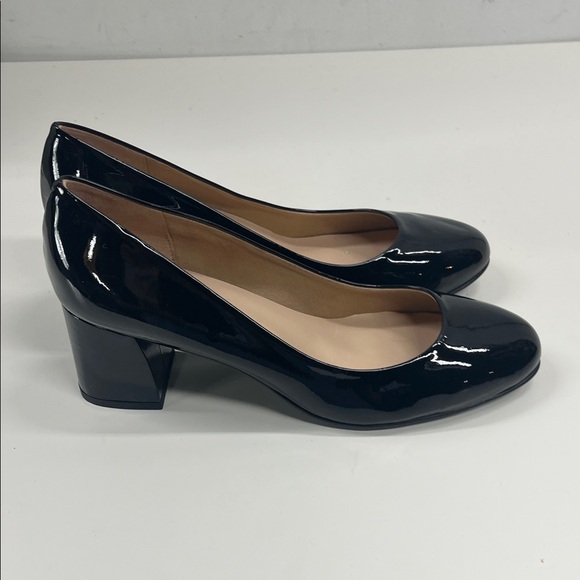 New French Sole Black Patent Leather Trance Pumps in Black Size 9 - Picture 4 of 12